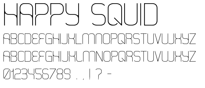 happy squid font